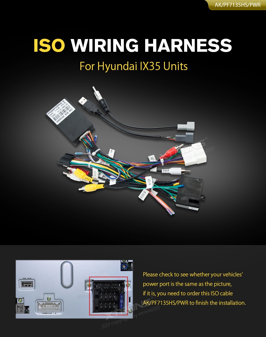 ISO WIRING HARNESS For Hyundai IX35 Units Car DVD Wholesalers